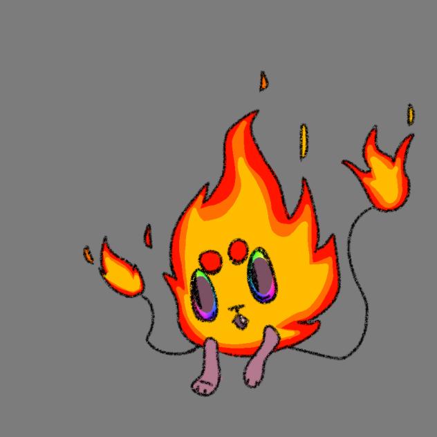 Blitz's fire sprite form