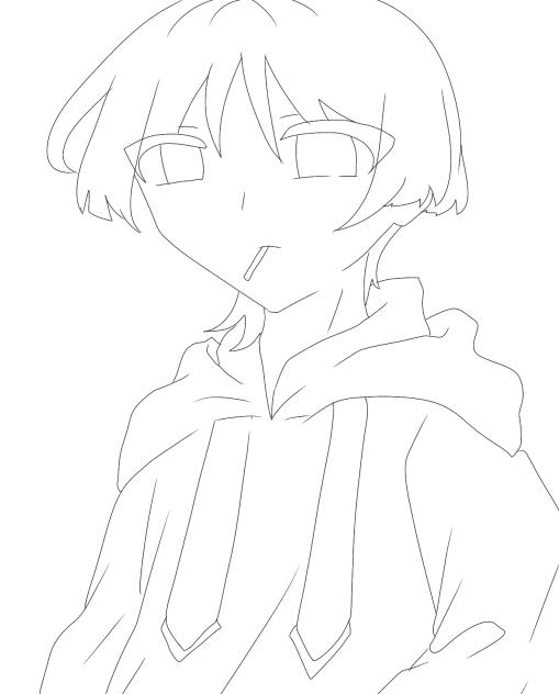 放浪者の線画