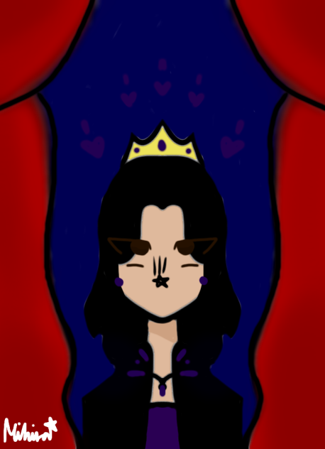 queen of idk but with trash eyes