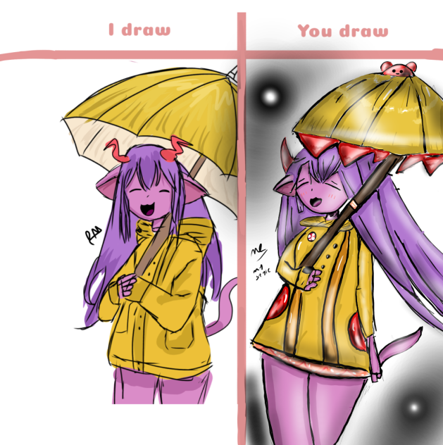 I finished the you draw part