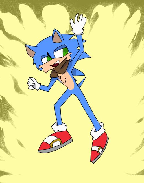 I made a pfp for my friend Sonic