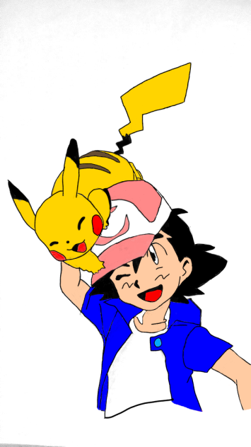 Pokemon trainer with Pikachu