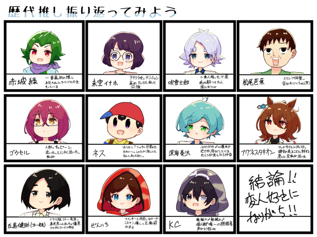 歴代推しを振り返ってみよう！