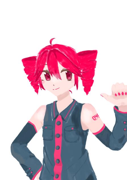 レイヤー一枚で描いてみた、重音テト