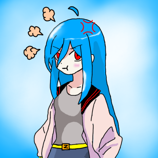 รูปผู้หญิงผมสีฟ้า