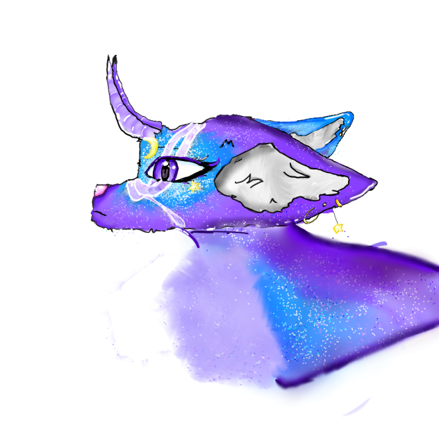 (OLD) purple galaxy wolf! my bestis oc