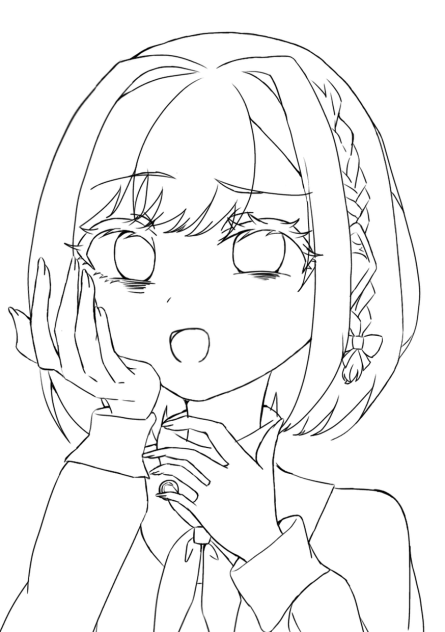 フリー線画【東雲絵名】