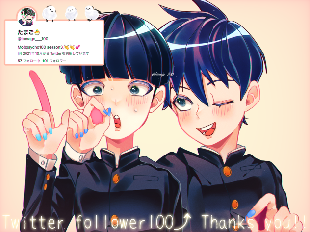 Twitter follower100⤴︎ thank you!!