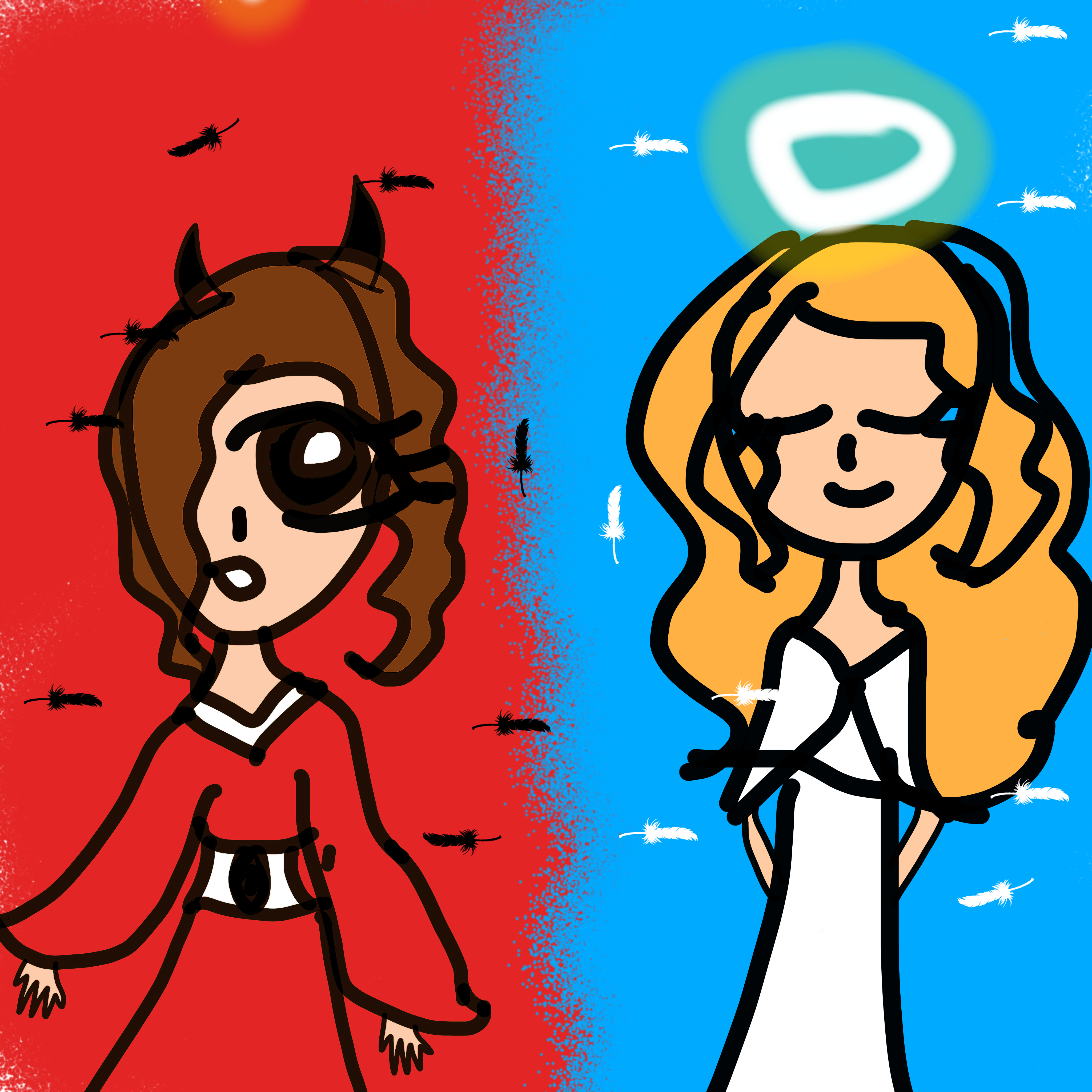 Angel VS devil 😈 😇 - ibisPaint