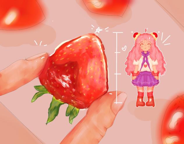 One strawberry tall