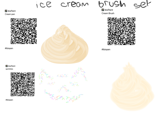 Ice cream brush set