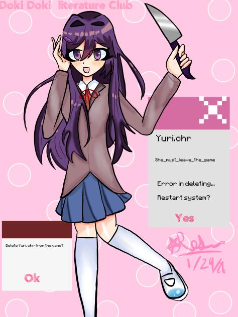Yuri from ddlc TW knife - ibisPaint