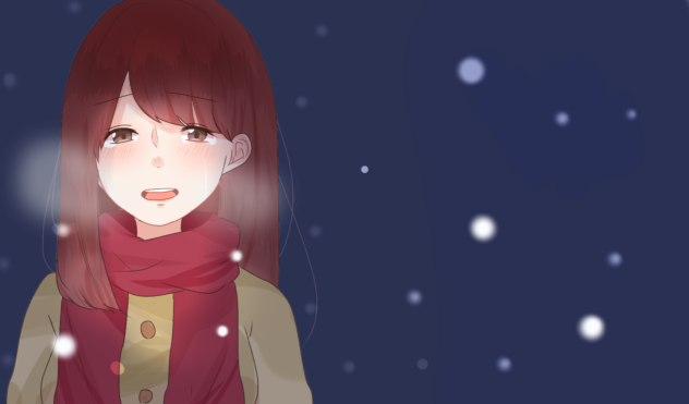 白い息と共に消えた彼女 Ibispaint
