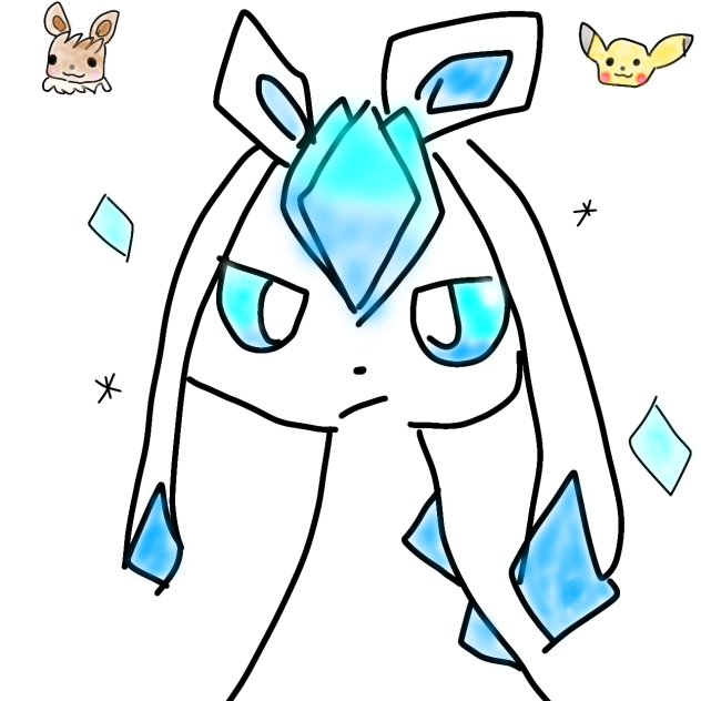 グレイシアとイーブイとピカチュウ