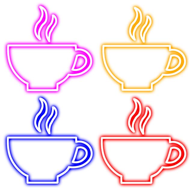 cup of coffee neon icon 1