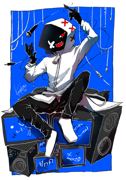 オリジナル 顔闇人外くん