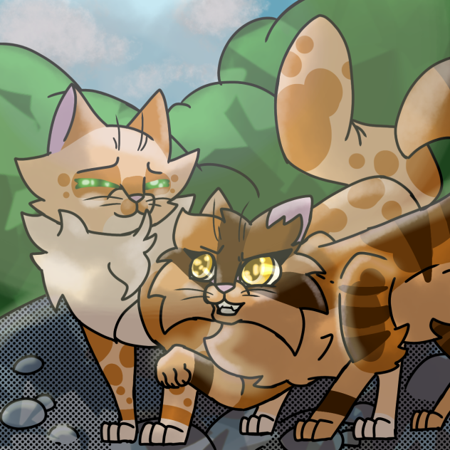 Crookedtail and Dandelionpaw