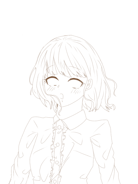 誕生日イラストの線画　〜めめちゃん〜