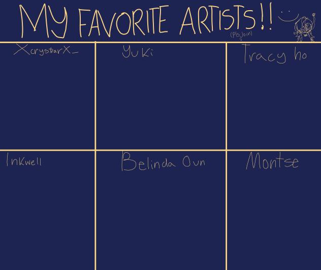 my favorite artists! 😽