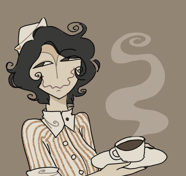 silly waiter woman
