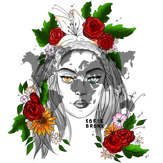 World map vitiligo beauty - ibisPaint
