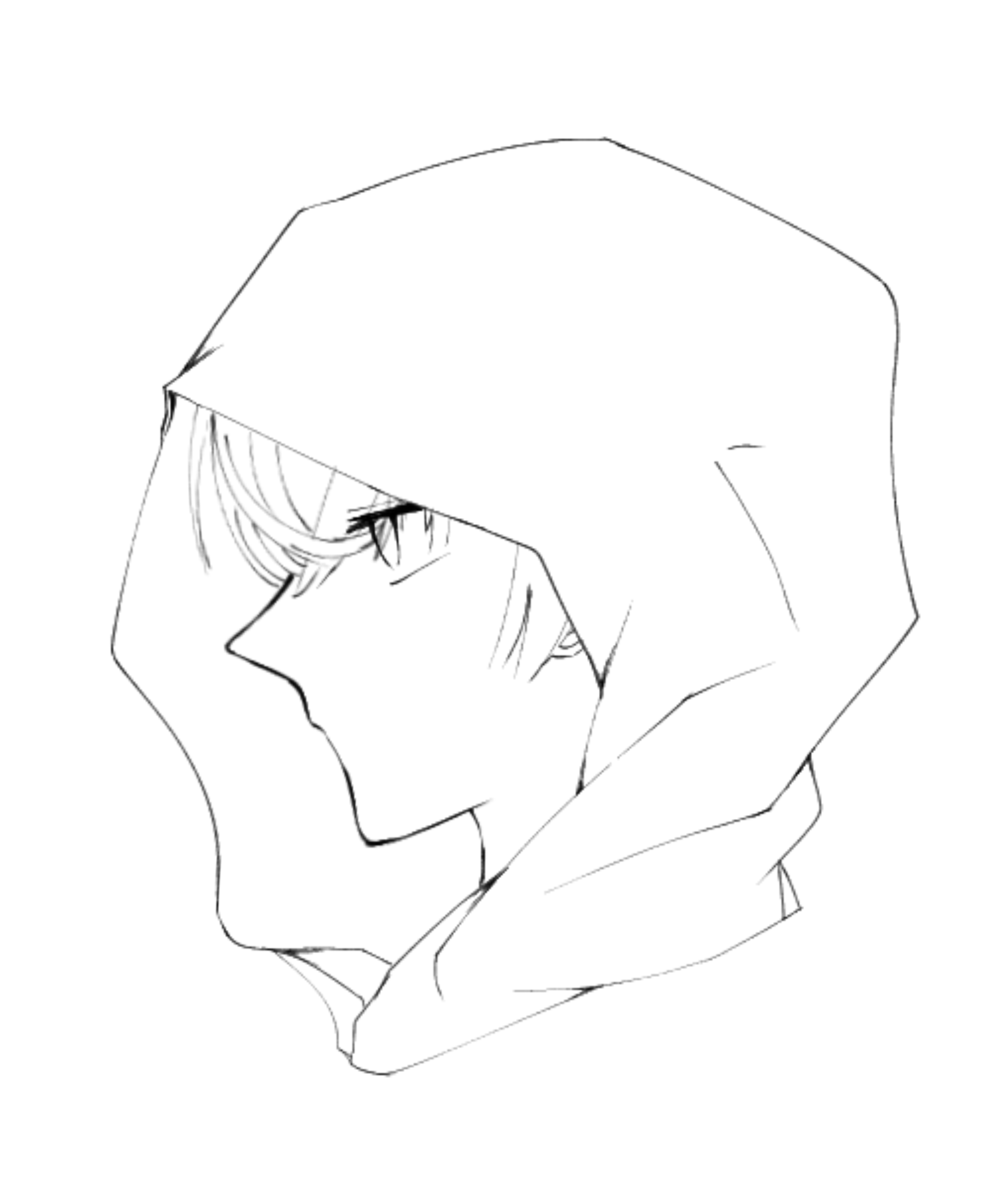 横顔(線画) - ibisPaint