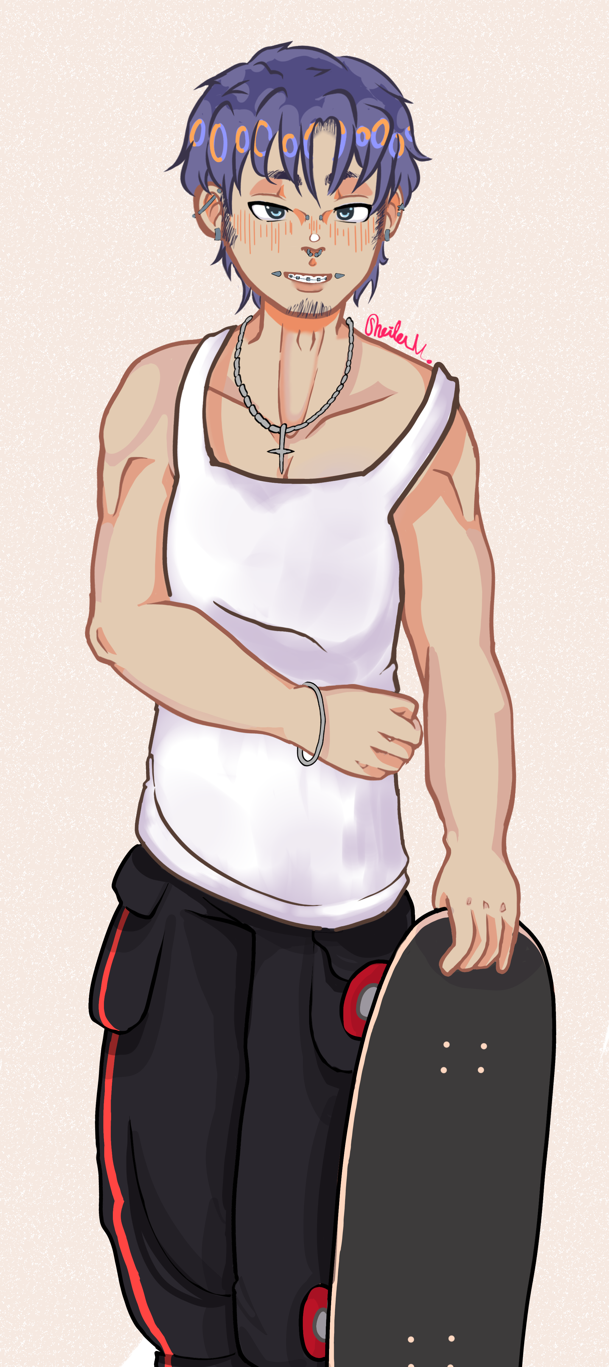 🤘🏻A cool guy 👀🛹 - ibisPaint