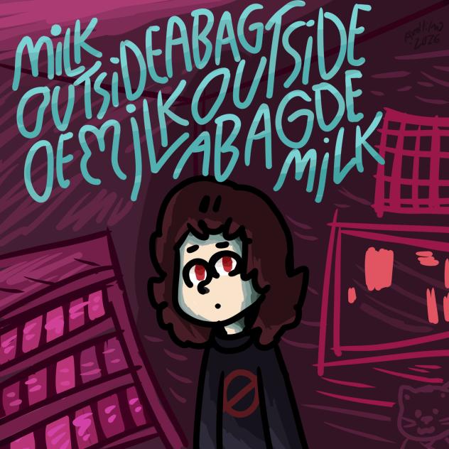 milk inside a bag of milk