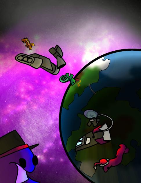 I put them in space