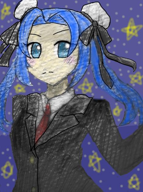 青をイメージしたオリキャラ