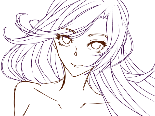 宝石の彼女 線画
