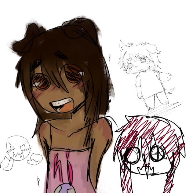 random old sketches on diff brushes - ibisPaint