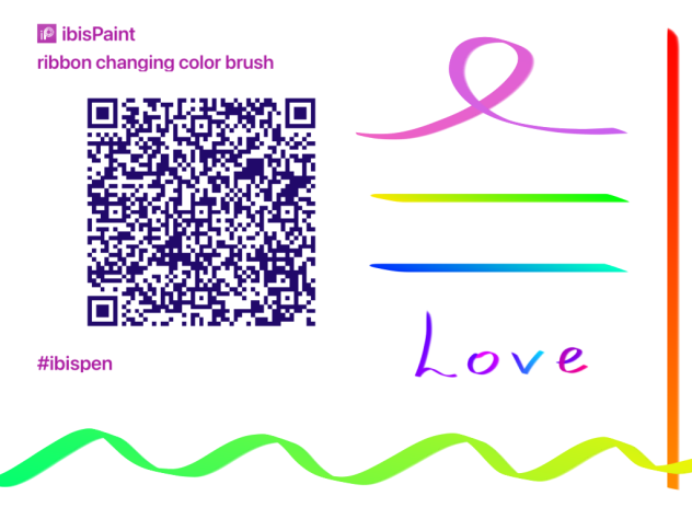 ribbon changing color brush