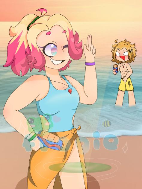 Beach day with Denki ✨