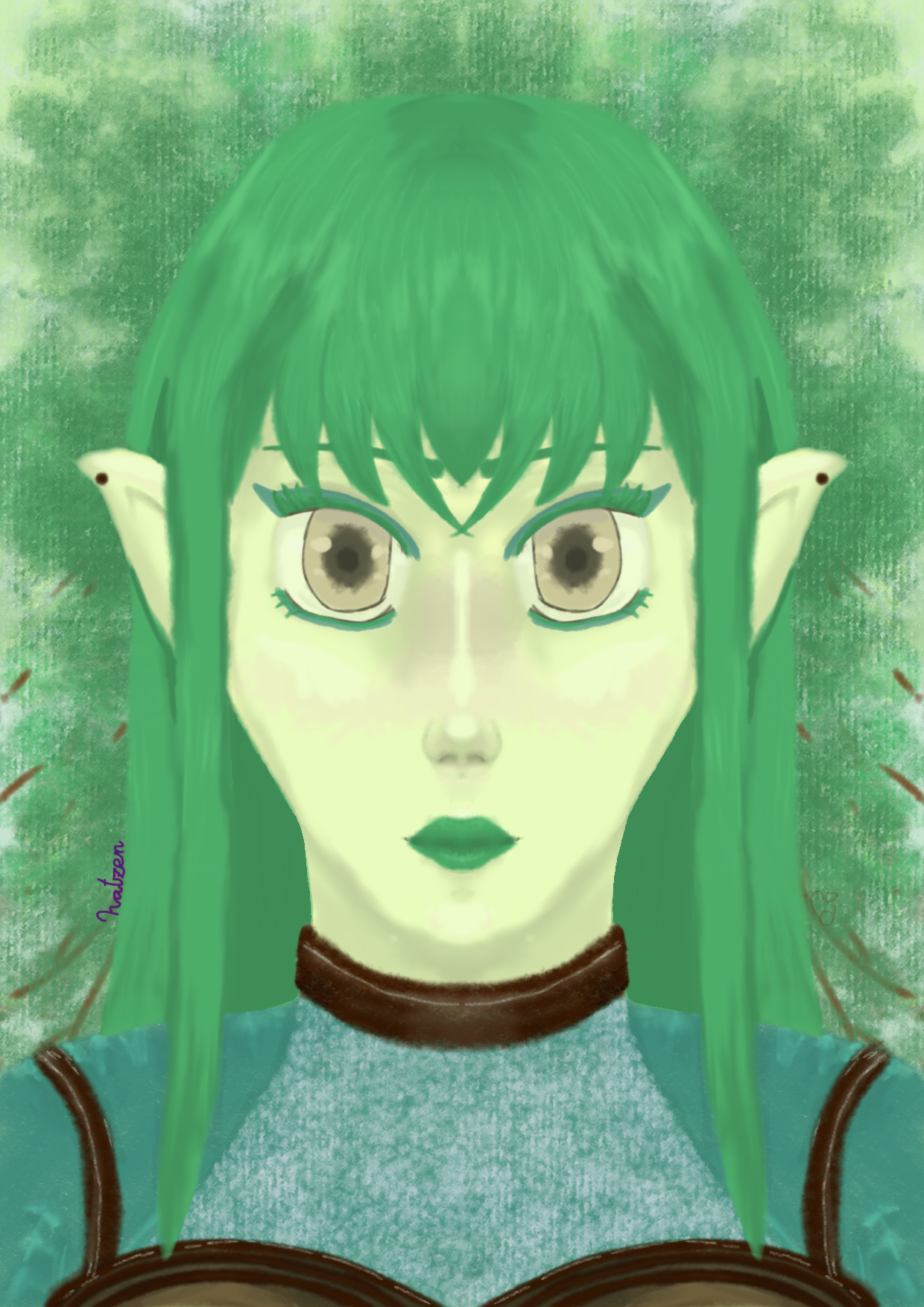 busto de elfa 0001 - ibisPaint