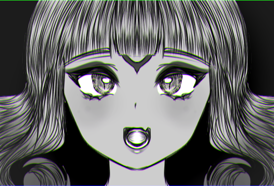 a kitsunes joy (black n white)