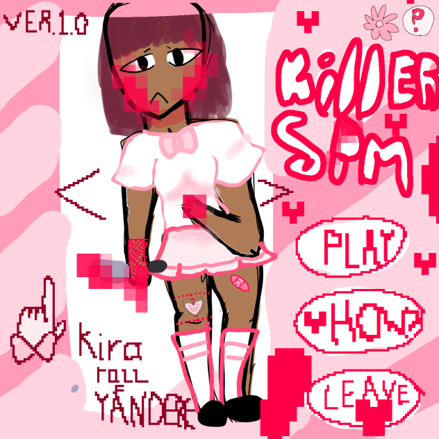 yandere or killer sim🔪🌸 pink bl00d