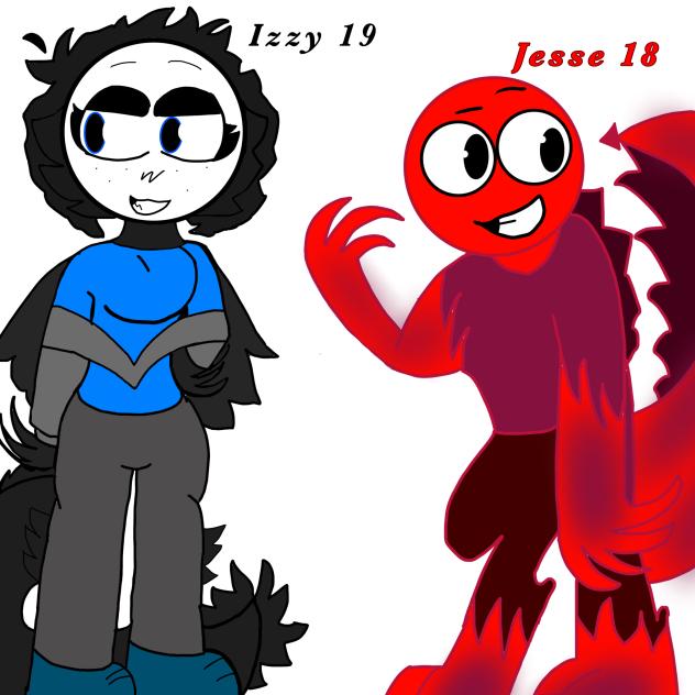 Izzy and Jasper, my new character, OCs