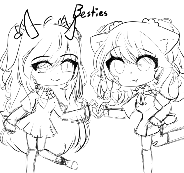 Besties not colored