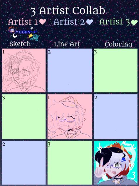 sketch, line art, color