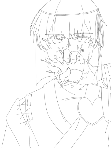 心無(線画)
