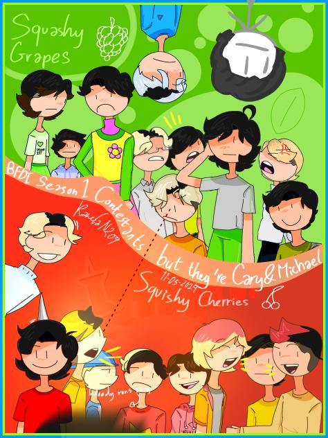 BFDI S1 Contestants but they're Cary & M