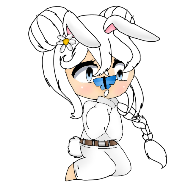 drawing my bunny in gacha club
