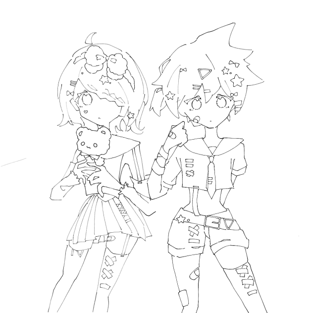 レンリン　線画
