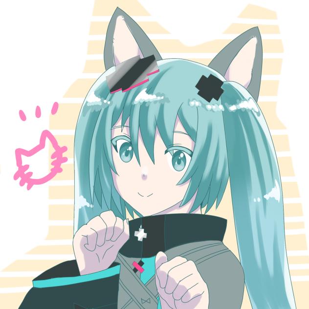 無題142バツミクにゃんこ