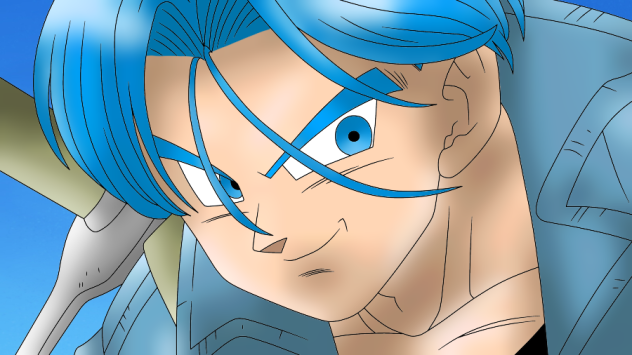 Future Trunks (Repainted Coloring Page)