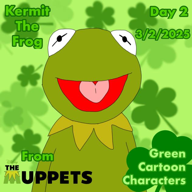 Green Cartoon Characters Day 2 Kermit