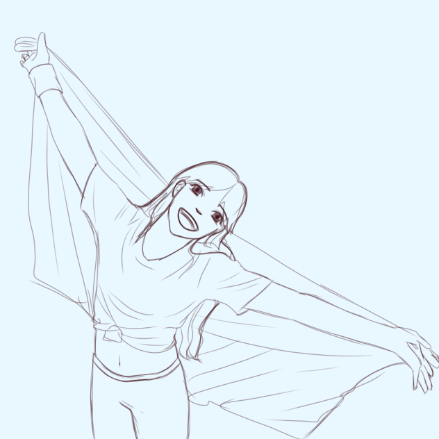 OC Anna -pride month day 2- sketch lines