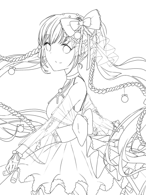 雪ミク2021＊線画＊
