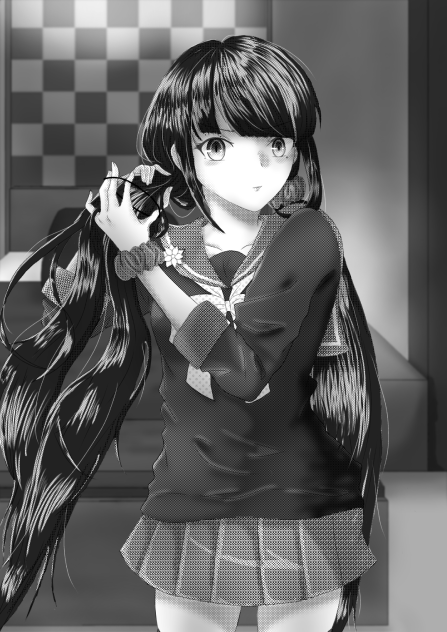 ハルマキちゃん(モノクロ)